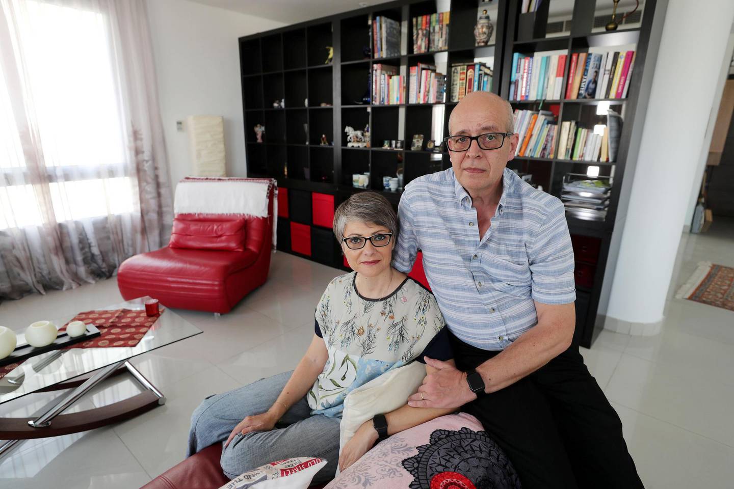Dubai, United Arab Emirates - August 04, 2019: Lina and Omar Hariri who are a couple benefitting from new visa rules for husbands. Sunday the 4th of August 2019. Living Legends, Dubai. Chris Whiteoak / The National