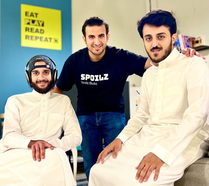 Spoilz Games, led by chief executive Musab Almalki, centre, wants to 'provide everything that interests the Arab gamer in general'. Photo: Spoilz