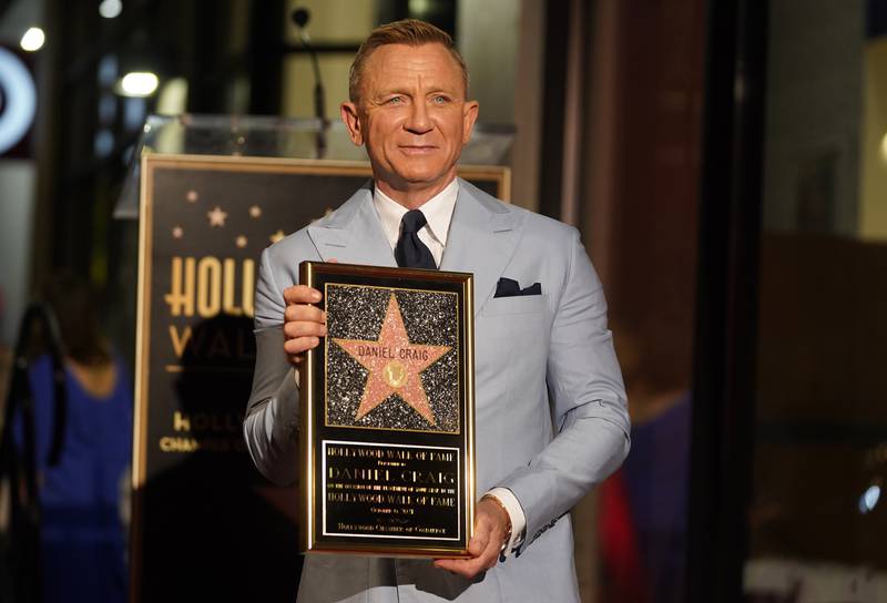 Daniel Craig is the 2,704th celebrity to be given a star on the Hollywood Walk of Fame. AP Photo