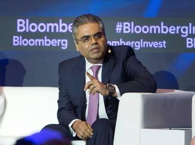 ABU DHABI, UNITED ARAB EMIRATES - Rishi Kapoor, Co-Chief Executive Officer Investcorp at the Bloomberg Invest, Four Seasons Hotel.  Leslie Pableo for The National 