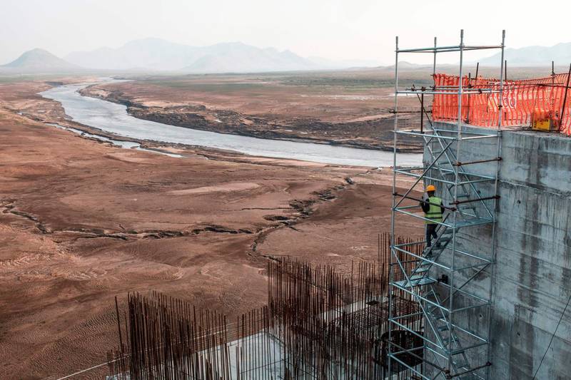 A general view of construction work at the site of the Grand Ethiopian Renaissance Dam near Assosa, Ethiopia. AFP, File