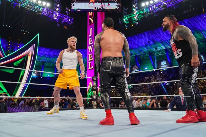 Logan Paul's brother Jake Paul made a surprise appearance, taking on wrestling duo The Usos.