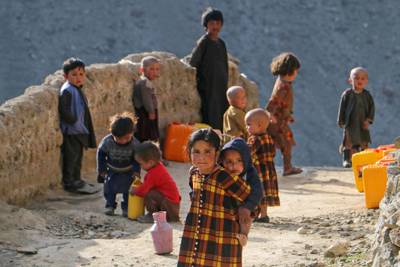Afghan children on a street in Fayzabad district of the north-eastern Badakhshan province. AFP