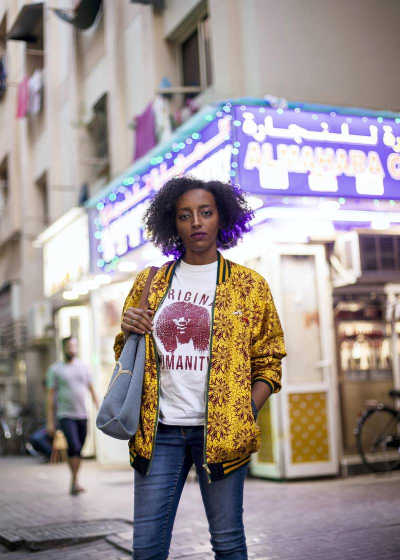 DUBAI, UNITED ARAB EMIRATES. 29 JANUARY 2020. 

Dina Yassin —a designer— takes us by the hand to explore her favourite spots in Dubai which represent her upbringing as a woman of color, born in Dubai and nurtured by Arab and African culture.

In this tour, Street Life app guides the user through Dubai’s African Scene, including the oldest and liveliest neighbourhoods, through authentic Ethiopian coffee shops, African fabric stores, the best Ethiopian/Eritrean restaurant and finally, to a night at a dance floor.

(Photo: Reem Mohammed/The National)

Reporter:
Section: