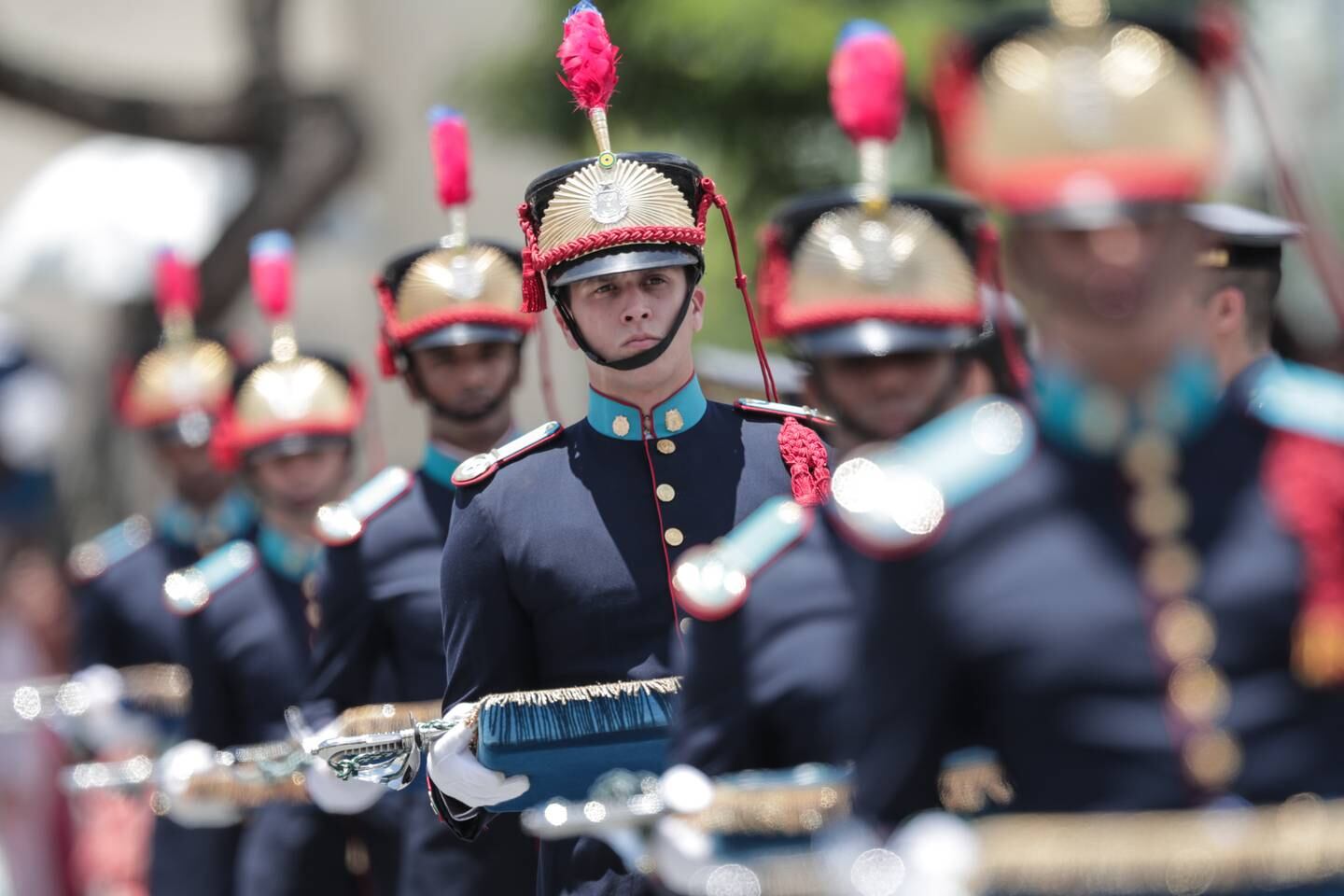 New cadets during a graduation ceremony at the Agujas Negras Military Academy. EPA.