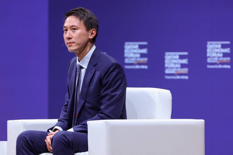 Shou Chew, chief executive of TikTok, told the Qatar Economic Forum in Doha that his company is 'confident that we will prevail'. Bloomberg