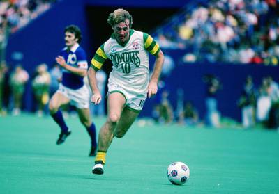 Football - North American Soccer League - Soccer Bowl 1979 - Vancouver White Caps v Tampa Bay Rowdies - 9/9/79 Rodney Marsh - Tampa Bay Rowdies in action Mandatory Credit: Action Images / Sporting Pictures / Joe Mann  / ReutersCONTRACT CLIENTS PLEASE NOTE: ADDITIONAL FEES MAY APPLY - PLEASE CONTACT YOUR ACCOUNT MANAGER