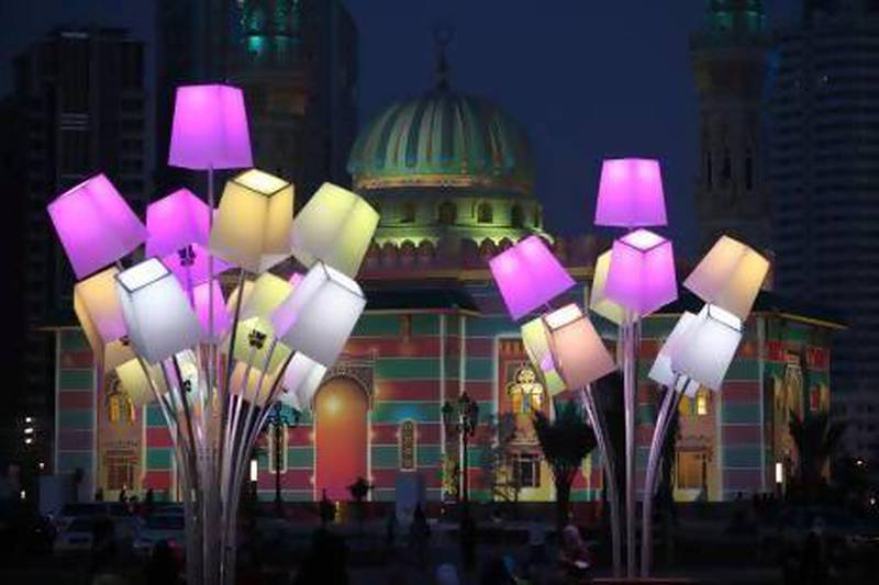 Last year's Sharjah Light Festival attracted more than 90,000 visitors and organisers expect a greater response this year. Pawan Singh / The National
