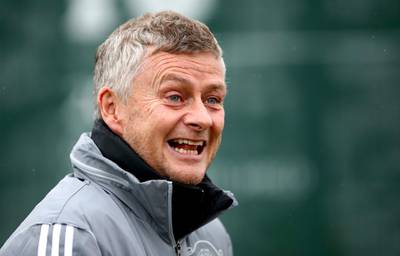 Manchester United manager Ole Gunnar Solskjaer attends training before their Europa League game with Partizan. PA