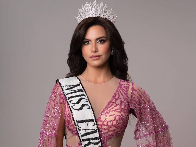 Nadeen Ayoub, who made history as the first person to represent Palestine in the Miss Earth contest, was crowned Miss Earth Water. Photo: Nadeen Ayoub / Instagram