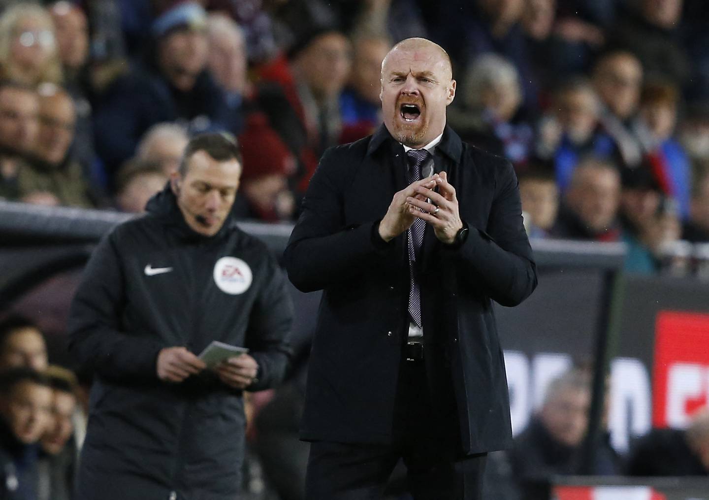 Burnley manager Sean Dyche at Turf Moor. Reuters