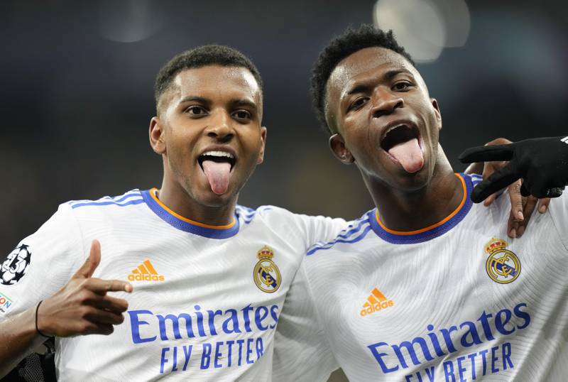 GROUP D - October 19, 2021:  Shakhtar Donetsk 0 Real Madrid 5 (Kryvtsov og 37', Vinicius Junior 51', 56', Rodrygo 65', Benzema 90'+1). Ancelotti said: "Vinicius finished very well indeed but it was a team effort to produce the goals. He's a young guy, a great player in the making, learning and right now he's brimming with confidence." AP