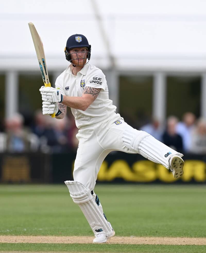 Ben Stokes scored a rapid ton for Durham in the County Championship. Getty