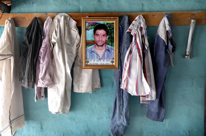 epa07087508 YEARENDER PHOTO ESSAYS 2018
(01/19) A photo of the 19 year old farmer Mukesh Yadav, who committed suicide by consuming pesticide, hangs on the wall of his residence in Lachur village in Sehore Madhya Pradesh, India, 19 May 2018. Mukesh Yadav  committed suicide 15 May 2017. In a year plagued by drought, farmers have limited production possibilities and are left with little to sell. When rains are plentiful, farmers end up with excess production, and with a lack of storage facilities, some are forced into selling their goods at low prices. The precarious nature of farming is one of the reasons why youths in rural areas are turning away from the sector; they say it is no longer profitable.
The rising costs of seeds, pesticides, and fertilizers have pushed peasant farmers into mounting debts, leading thousands of them to commit suicide. According to data from the National Crime Records Bureau, 8,007 farmers or cultivators committed suicide in 2015, with bankruptcy or indebtedness the main cause of farmer suicide that year.  EPA/HARISH TYAGI  ATTENTION: For the full PHOTO ESSAY text please see Advisory Notice epa06803807 *** Local Caption *** 54403461