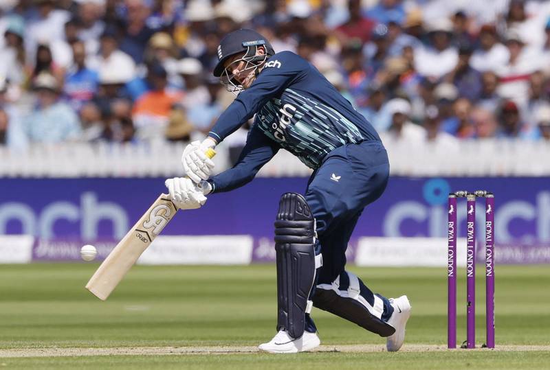 England opener Jason Roy plays a shot on his way to 23. Reuters