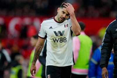 Fulham's Aleksandar Mitrovic after being sent-off. AP