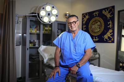 Luiz Toledo, consultant plastic surgeon at Medical Arts Clinic in Jumeirah, says demand is soaring. Sarah Dea / The National