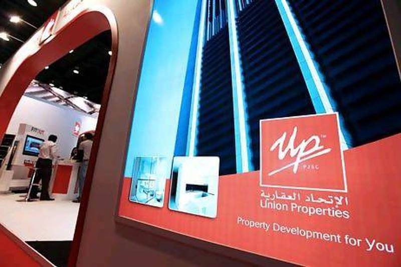 Union Properties swung to a profit in the second quarter on the back of higher revenue. Pawan Singh / The National