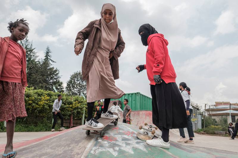 Ethiopian Girls Skate is an initiative that promotes skateboarding among girls of different social background to improve mental health and promote empowerment. AFP