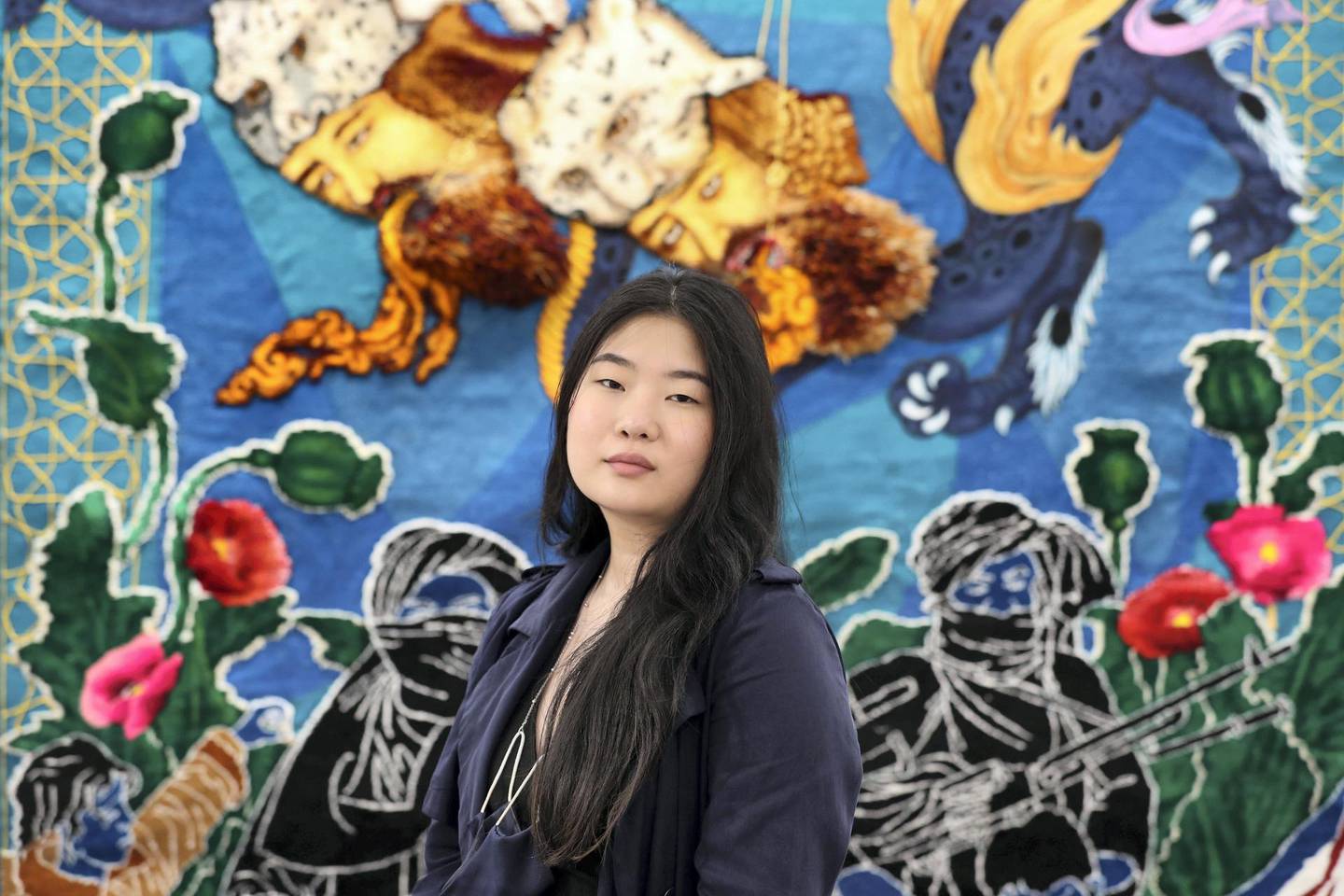 Dubai, United Arab Emirates - Reporter: Alexandra Chaves. Arts and Lifestyle. Erica Kyung from Aiconart, New York. Art Dubai 2021 opens at the DIFC. Tuesday, March 30th, 2021. Dubai. Chris Whiteoak / The National