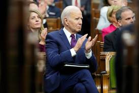 US President Joe Biden in the House of Commons on Parliament Hill in Ottawa, Canada, on Friday. Bloomberg