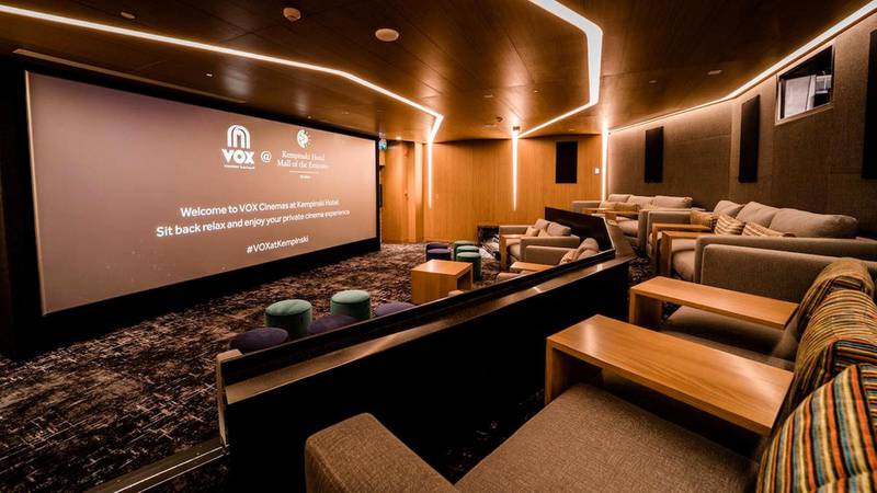 Vox Cinemas is allowing film fans to book their own movie theatre, with a standard experience costing Dh450 per person. Supplied