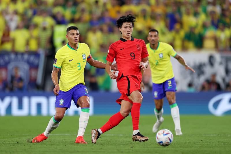Thiago Silva - 8. Sublime pass for the third. He was in an attacking position as he became, at 38, the oldest player to assist in this World Cup. Hit long balls and intercepted. The shot for South Korea’s goal deflected off him. Getty