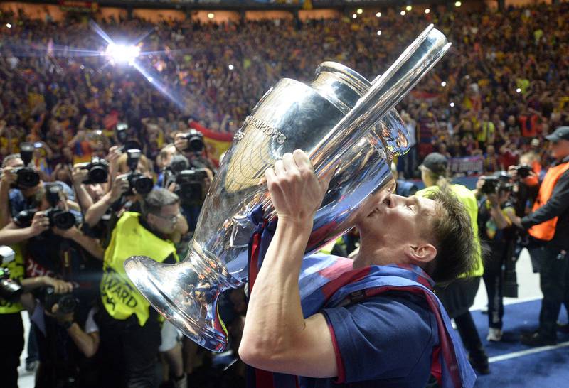 Lionel Messi won the Champions League three times with Barcelona. AFP