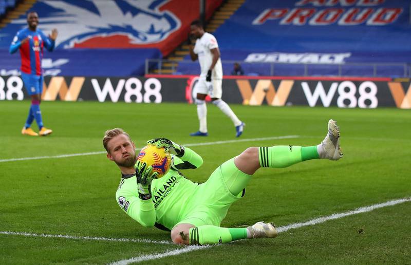 LEICESTER RATINGS: Kasper Schmeichel - 6: Good stop after 10 minutes when Zaha was clean through although Eagles striker eventually flagged offside. Will not be happy to be beaten at near post by Zaha, although was tasty finish. Very little to do as Palace had one shot on target all game. Reuters