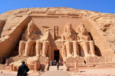 The Temple of Abu Simbel in Aswan. Courtesy Around Egypt in 60 Days