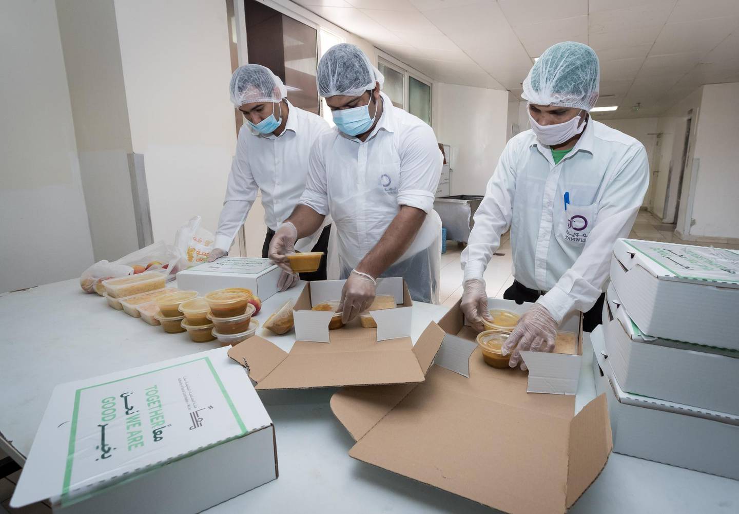 Abu Dhabi’s Authority of Social Contribution – Ma’an has delivered millions of meals to workers through its 'Together We Are Good' programme. Courtesy: Ma'an