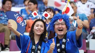 An image that illustrates this article Watch: Japan fans celebrate after win over Germany