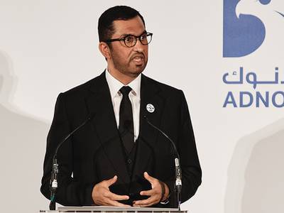 'All progress starts and ends with energy security,' said Dr Sultan Al Jaber, Minister of Industry and Advanced Technology and managing director and group chief executive of Adnoc. Photo: Adnoc