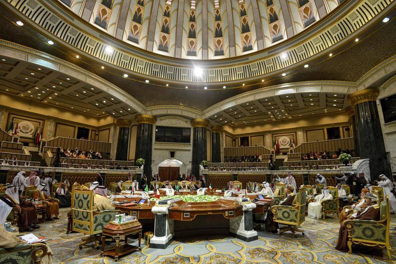A general view of a session of the Gulf Cooperation Council summit. AFP / Fayez Nureldine