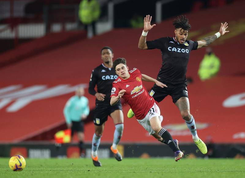 Tyrone Mings, 6 - Great commitment by putting his body on the line more than once to block United’s attempts to open the scoring. Mings was, however, at fault when he couldn’t quite reach Wan Bissaka’s low cross from the left that was deflected in by Martial. AP