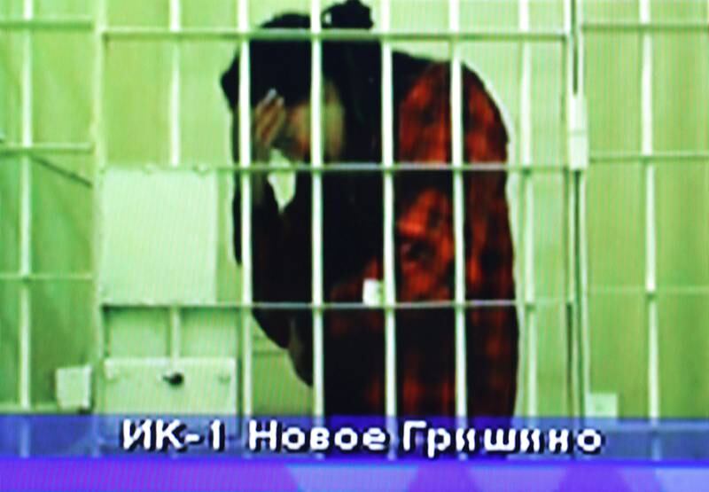 US detainee Brittney Griner appears on screen via a video link asking a Russian court to reduce her nine-year prison sentence, in Krasnogorsk, Russia. Reuters
