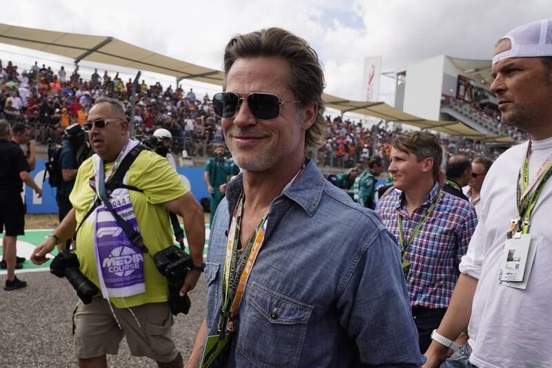 US actor Brad Pitt at the United States Formula One Grand Prix at the Circuit of The Americas in Austin, Texas, USA, 23 October 2022. EPA 