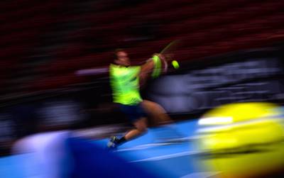 Spain's Roberto Carballes Baena during his  Sofia Open first-round match against Richard Gasquet of France in Bulgaria, on Tueasday, November 10.  EPA