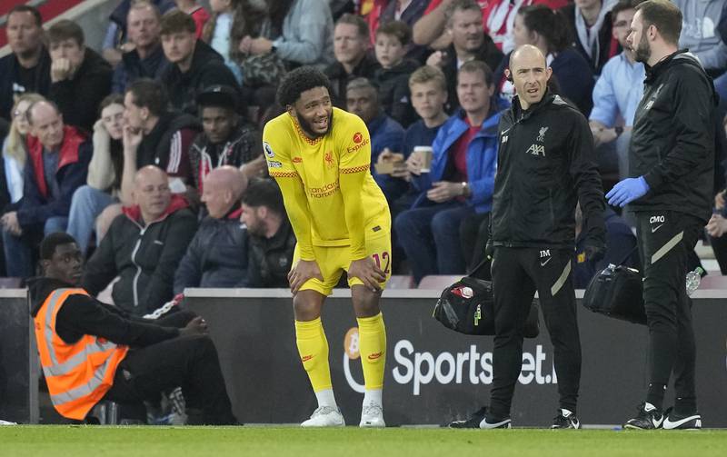 Joe Gomez – 6. The 24-year-old showed Redmond the inside for Southampton’s goal but might have expected more help from Milner. His cross to Jota helped set up the equaliser. He was injured and replaced by Henderson at the break.
AP
