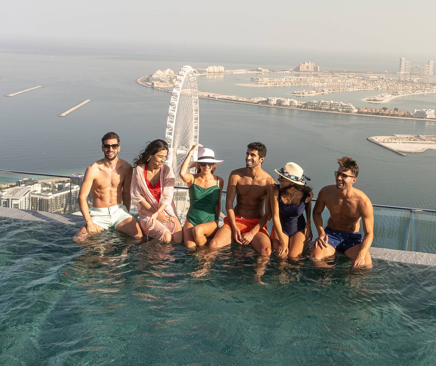 Grab your friends for a luxury daycation at the world's highest infinity swimming pool in Dubai. Photo: Zeta Seventy Seven