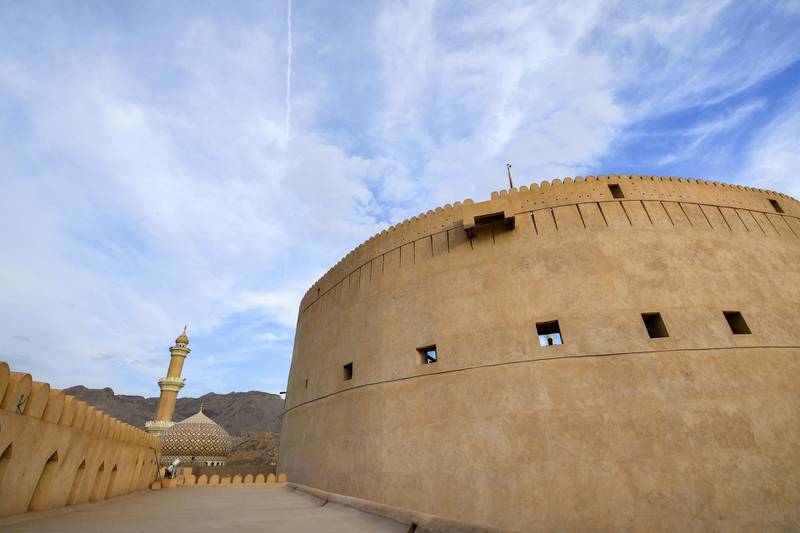This picture taken on November 29, 2018 shows a view from the walls of the Nizwa Fort, a 17th-century fortification in the city of the same name, about 160 kilometres southwest of the capital Muscat. (Photo by GIUSEPPE CACACE / AFP)