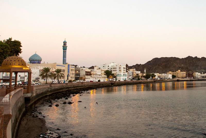 A partial view of the seaside corniche in the Omani capital Muscat.   AFP