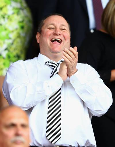 Newcastle United owner Mike Ashley ahead of the Premier League game between Southampton and Newcastle at St Mary's Stadium on September 13, 2014. Getty