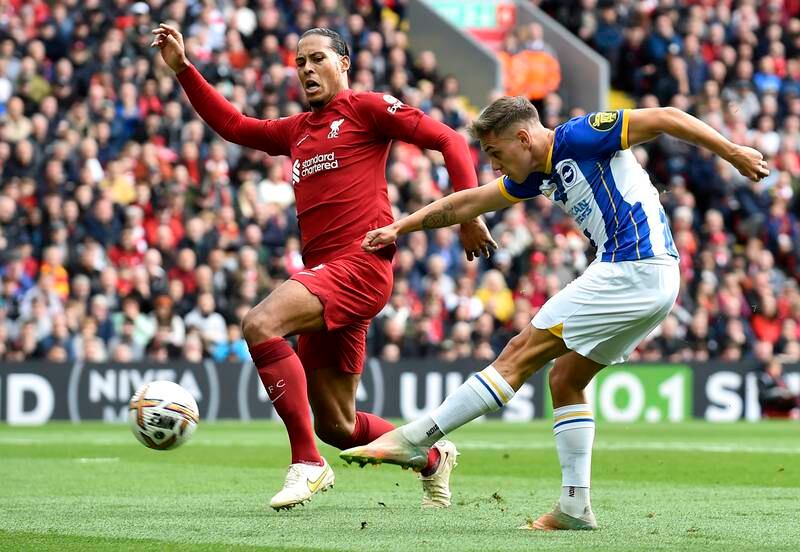 Liverpool 3 (Firmino 33', 54', Webster og 63') Brighton 3 Trossard 4', 17', 83'): A Leandro Trossard hat-trick earned new Brighton manager Roberto de Zerbi a thrilling draw in a rollercoaster match at Anfield. "A crazy game. I am happy and proud for my players and my club," said De Zerbi. " I knew before the game it could be difficult and it was very difficult." EPA