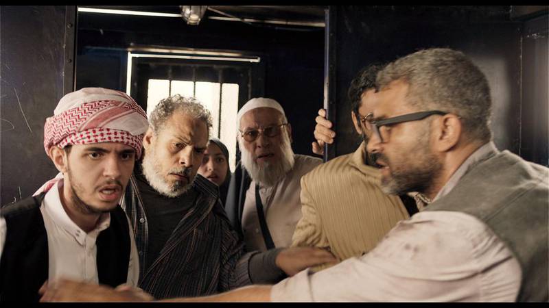 Clash is the story of a group of Egyptian protesters who are confined together in the back of a police van, the location for most of the movie. Courtesy Pyramide Films