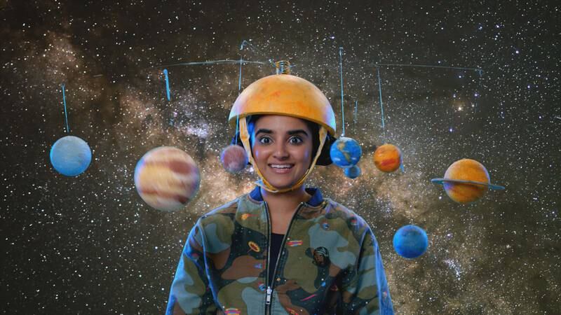 Sahana Srinivasan is the host of Brainchild, produced by Pharrell Williams. Photo: Atomic Entertainment