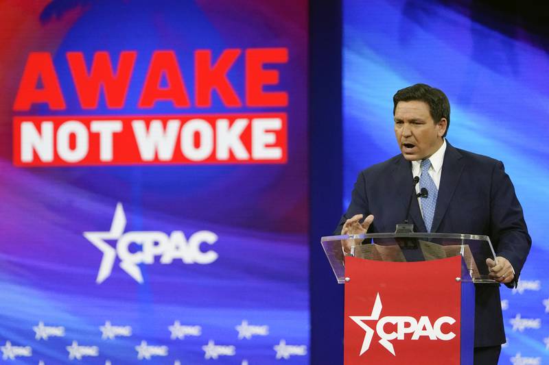 Florida Governor Ron DeSantis at the Conservative Political Action Conference in Orlando, Florida, last year. AP