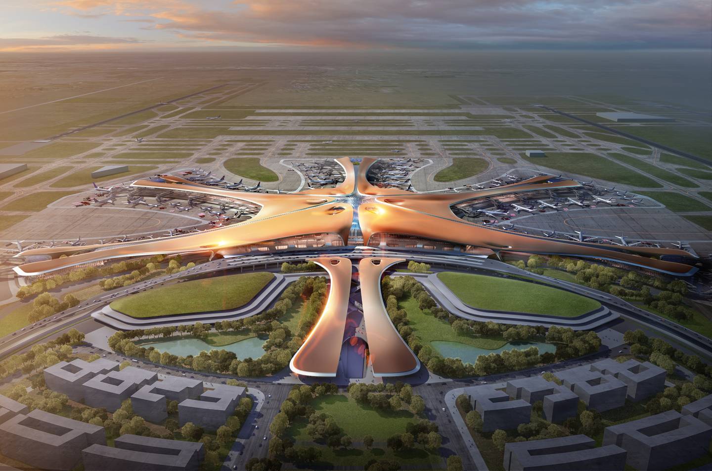 Beijing Daxing International Airport in China. Photo: Zaha Hadid Architects