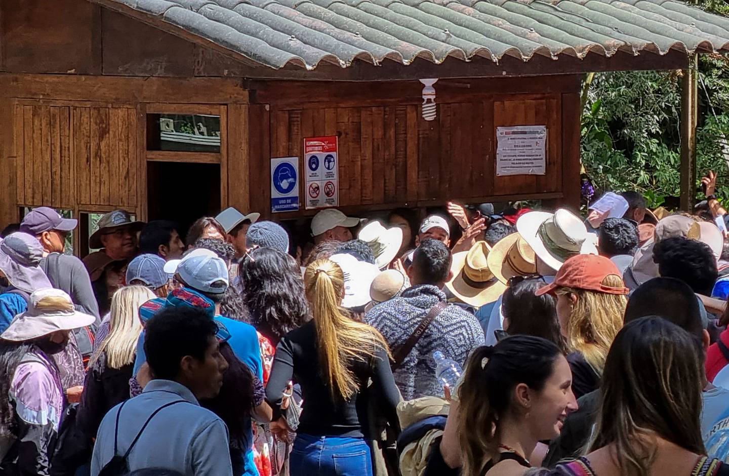 Overcrowding and overbooking by tour operators is causing chaos at the most popular tourist destination in Peru. AFP
