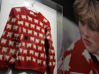 Princess Diana's black sheep jumper sells for more than $1.1m at Sotheby's auction